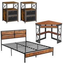 Queen bedroom store set with desk